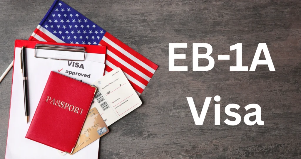 Icons or graphics representing different types of common U.S. visas such as work visas, student visas, and visitor visas.